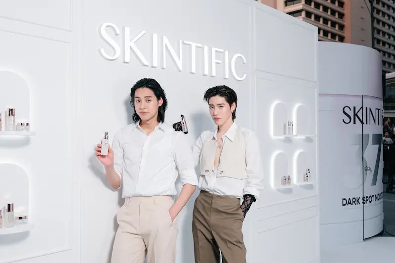 SKINTIFIC เดินเกมรุกเสริมแกร่งตลาดสกินแคร์ไทย ร่วมกับ BEAUTRIUM เปิดตัว Brand Ambassador 377 Dark Spot “บิวกิ้น–พีพี”
